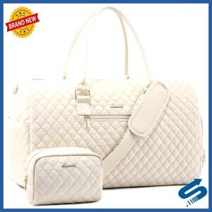Travel Duffle Bag with Shoe Compartment & Toiletry Bag, Carry-On Size